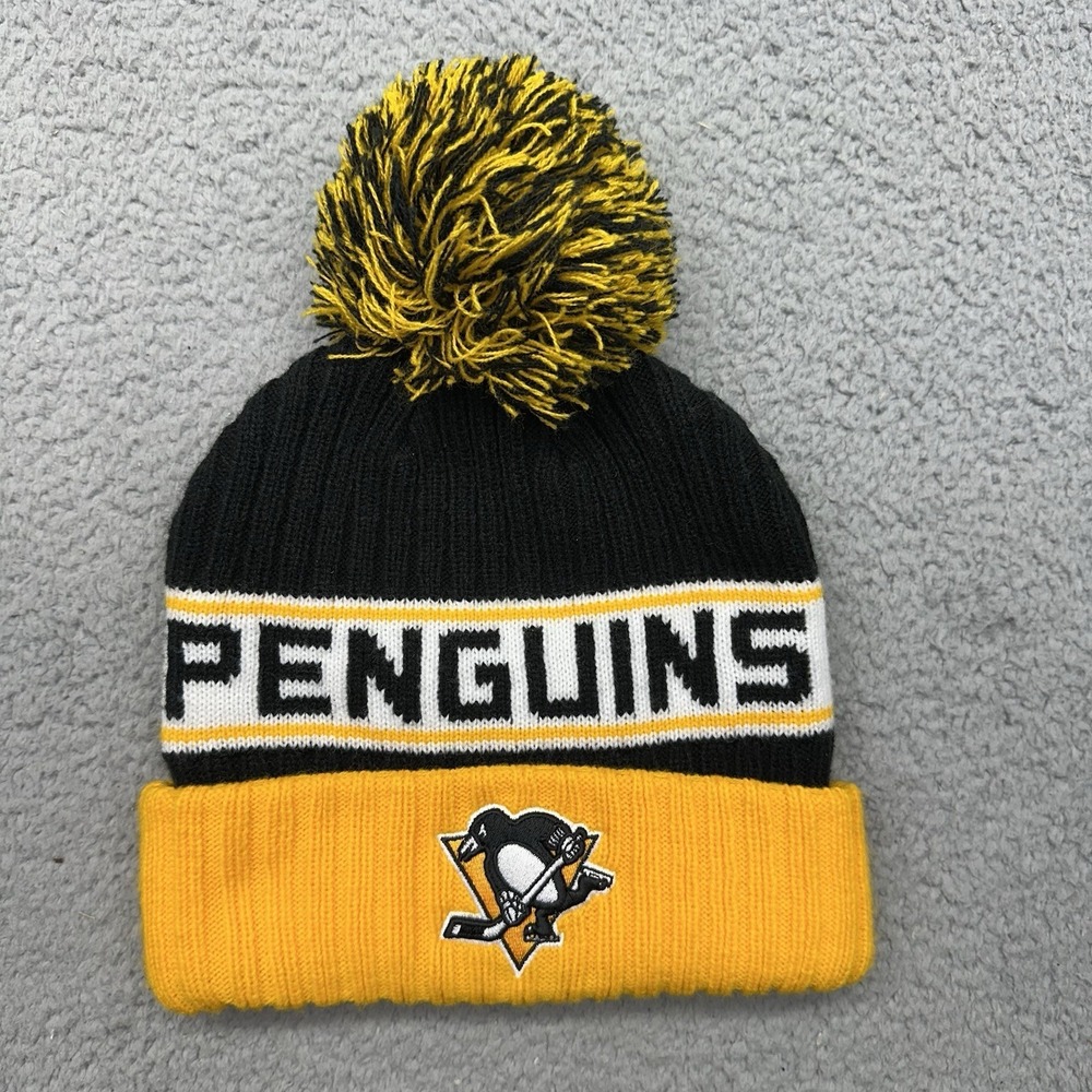 Fanatics Pittsburgh Penguins NHL Authentic Pro Knit Cap 19N1 POM Beanie Hat F20